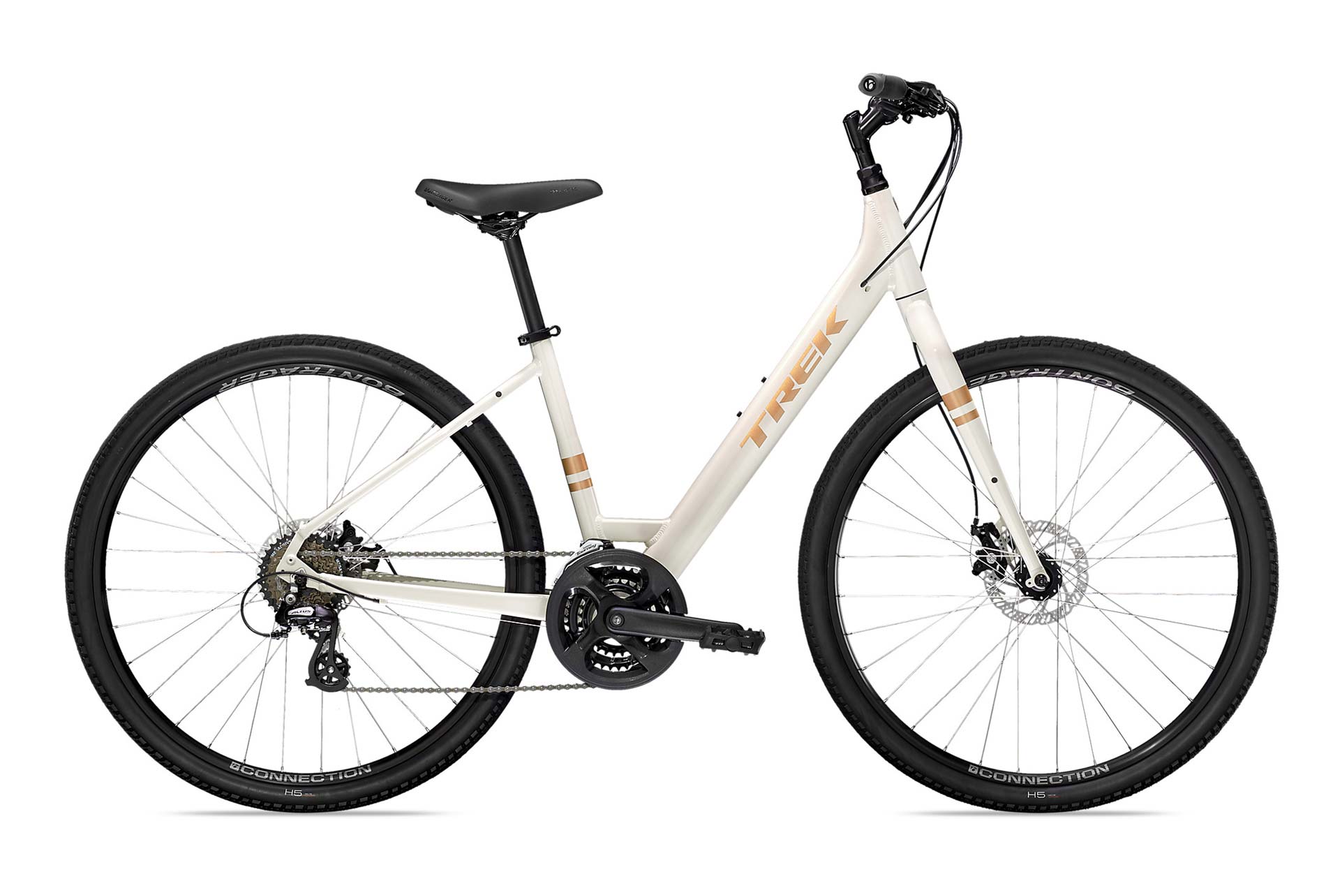 Xe đạp thành phố cho nữ Trek Verve 1 Disc Low-Step hybrid bike