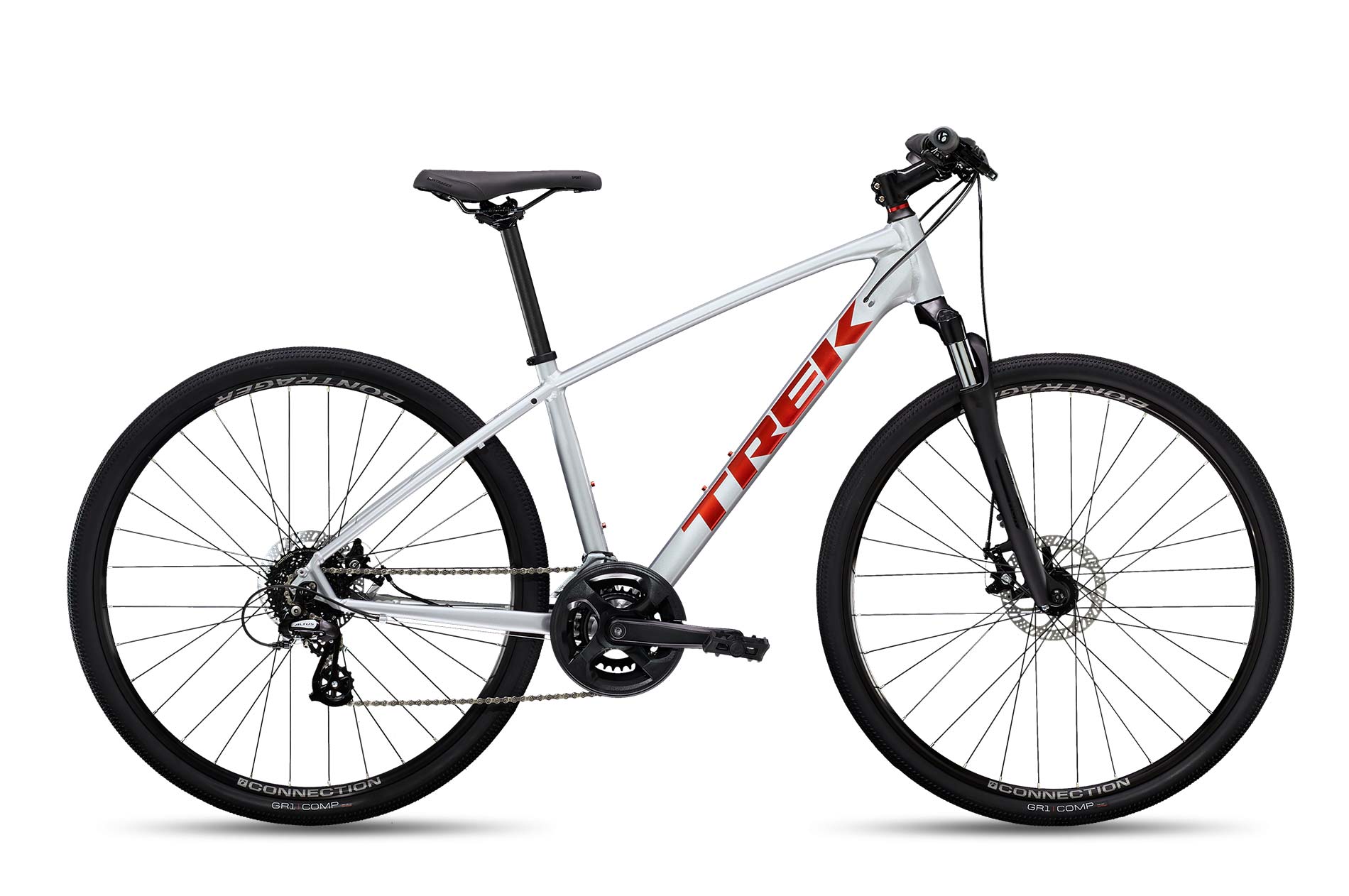 Xe đạp thể thao đa dụng Trek Dual Sport 1 2022 hybrid bike - silver